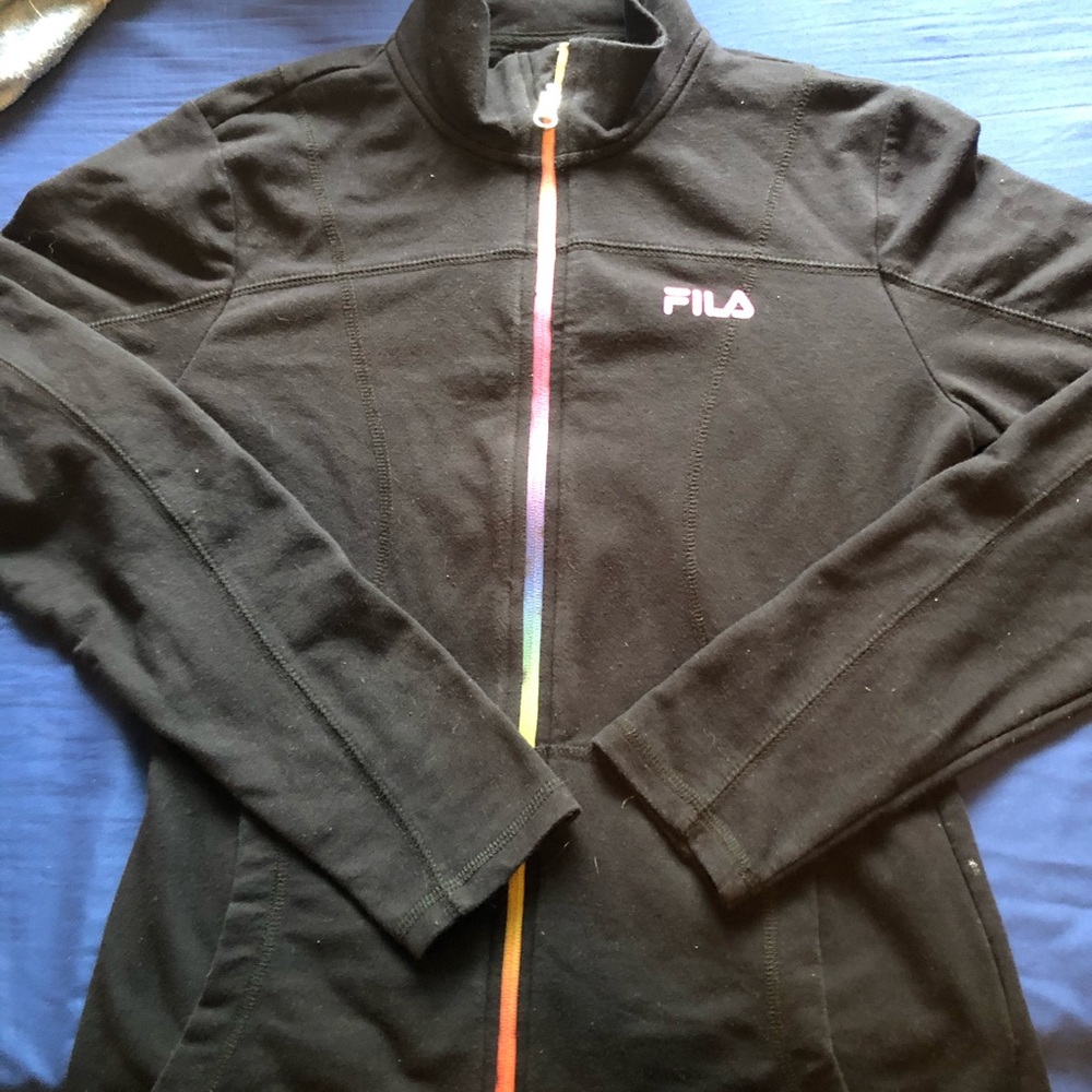Fila Black Cotton Zip